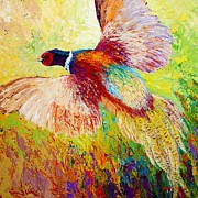 Flushed - Pheasant Painting by Marion Rose
