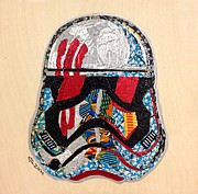 Storm Trooper FN-2187 Helmet Star Wars Awakens Afrofuturist Collection Tapestry - Textile by Apanaki Temitayo M