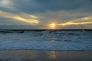 Foamy Seascape at Sunset on Barefoot Beach Photograph by Artful Imagery