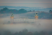 Fog At Old Main Photograph by Damon Shaw Fog At Old Main Photograph by Damon Shaw