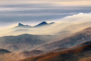 Foggy Morning at Hawksbill and Table Rock Photograph by Ken Barrett