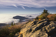Foggy Sunrise at Grandfather Mountain Photograph by Ken Barrett