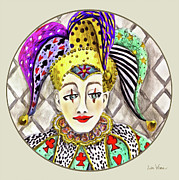 Fools, Jester button Painting by Lise Winne