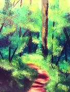 Forest Path Painting by Denise Tomasura