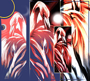 Four Flamingos Painting by John Gholson Four Flamingos Painting by John Gholson