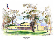 French High School Drawing by Randy Welborn