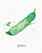 Fresh Peas Painting by Linda Woods Fresh Peas Painting by Linda Woods