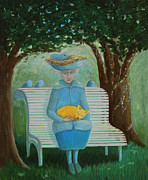 Frk Blund Painting by Tone Aanderaa