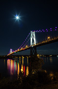 Full Moon Over The Mid - Hudson Bridge Photograph by John Morzen Full Moon Over The Mid - Hudson Bridge Photograph by John Morzen