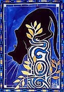 G is for Gato - Cat Art with Letter G by Dora Hathazi Mendes Painting by Dora Hathazi Mendes