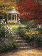 Garden Steps Painting by Chuck Pinson