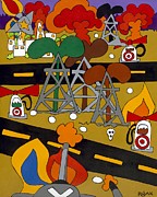 Gas Wars Painting by Rojax Art