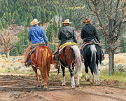 Gathering Pine Ridge Drawing by Nichole Taylor
