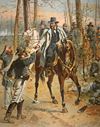 General Grant in the Wilderness Campaign 5th May 1864 Painting by Henry Alexander Ogden