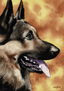 German Shepherd Painting by David Rogers