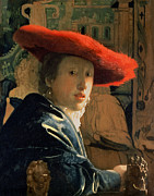 Girl with a Red Hat Painting by Jan Vermeer Girl with a Red Hat Painting by Jan Vermeer