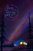 Glamping under the stars Painting by Sassan Filsoof