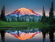 Glowing Peak - August Photograph by Inge Johnsson Glowing Peak - August Photograph by Inge Johnsson
