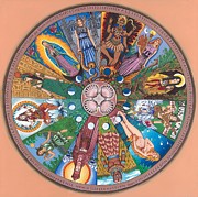 Goddess Wheel Guadalupe Painting by James RODERICK