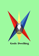 Gods Dwelling text Painting by Michael Bellon