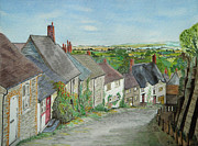 Gold Hill  Shaftesbury Painting by Yvonne Johnstone