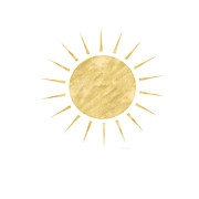 Gold Sun- Art by Linda Woods Mixed Media by Linda Woods