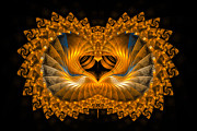 Golden fractal ornament Digital Art by Matthias Hauser