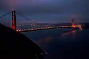 Golden Gate at Night Photograph by Patrick Boening