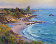 Golden Hour at Corona del Mar Painting by Konnie Kim