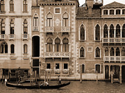 Gondola Crossing Grand Canal Photograph by Donna Corless