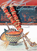 Gourmet Magazine September 1948 Painting by Henry Stahlhut