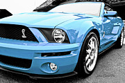 Grabber Blue 2010 Ford Cobra Mustang GT 500 Photograph by Joann Copeland-Paul