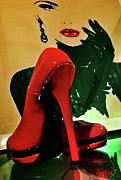 Grace with Red High Heels Photograph by Eva-Maria Di Bella