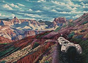 Grand Canyon Mule Skinners Painting by Cheryl Fecht