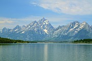 Grand Teton over Jackson Lake Photograph by M C Hood