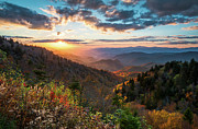 Great Smoky Mountains National Park NC Scenic Autumn Sunset Landscape Photograph by Dave Allen Great Smoky Mountains National Park NC Scenic Autumn Sunset Landscape Photograph by Dave Allen