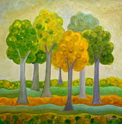 Green On Green Mixed Media by Angeles M Pomata