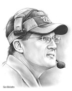 Gus Malzahn Drawing by Greg Joens