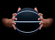 Hands Gripping Basketball Digital Art by Allan Swart