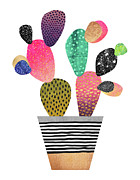 Happy Cactus Digital Art by Elisabeth Fredriksson