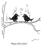 Happy Fifth of July Drawing by Kim Warp