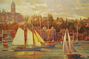 Harbor Faire Painting by Steve Henderson