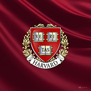 Harvard University Seal Over Colors Photograph by Serge Averbukh