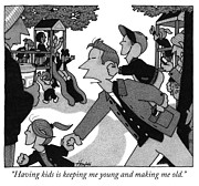 Having Kids Drawing by William Haefeli