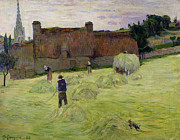Haymaking in Brittany, 1888 by Gauguin Painting by Paul Gauguin Haymaking in Brittany, 1888 by Gauguin Painting by Paul Gauguin