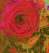 Hearts In Flowers Mixed Media by Zsanan Studio