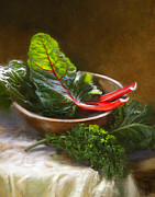 Hearty Greens Painting by Robert Papp