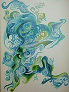 Heavy Wave Drawing by Leizel Grant