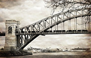 Hellgate Bridge in Sepia Photograph by Cate Franklyn