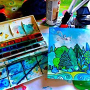 Here Is My Newest Watercolor And Ink Photograph by Robin Mead